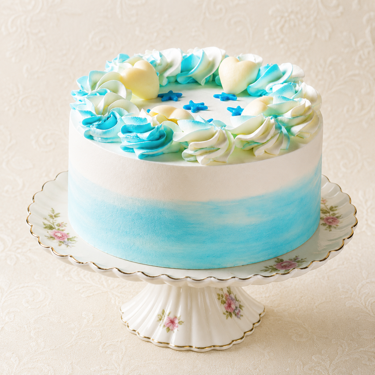 Sapphire Floral Milk Cake