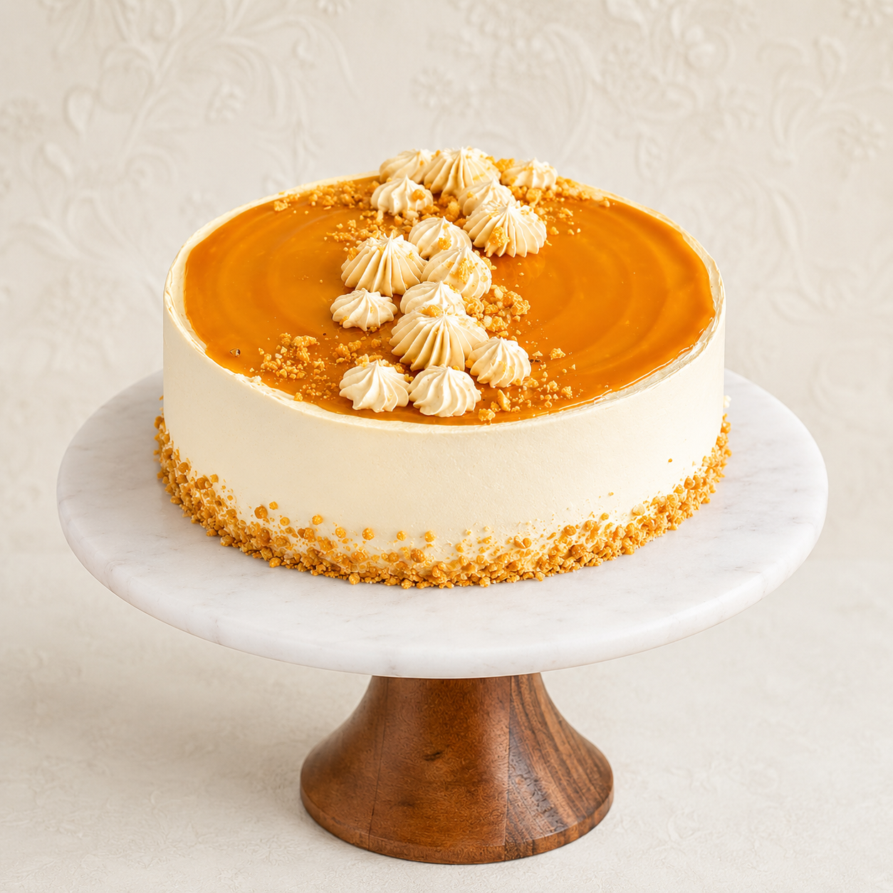 Salted Caramel Praline Cake