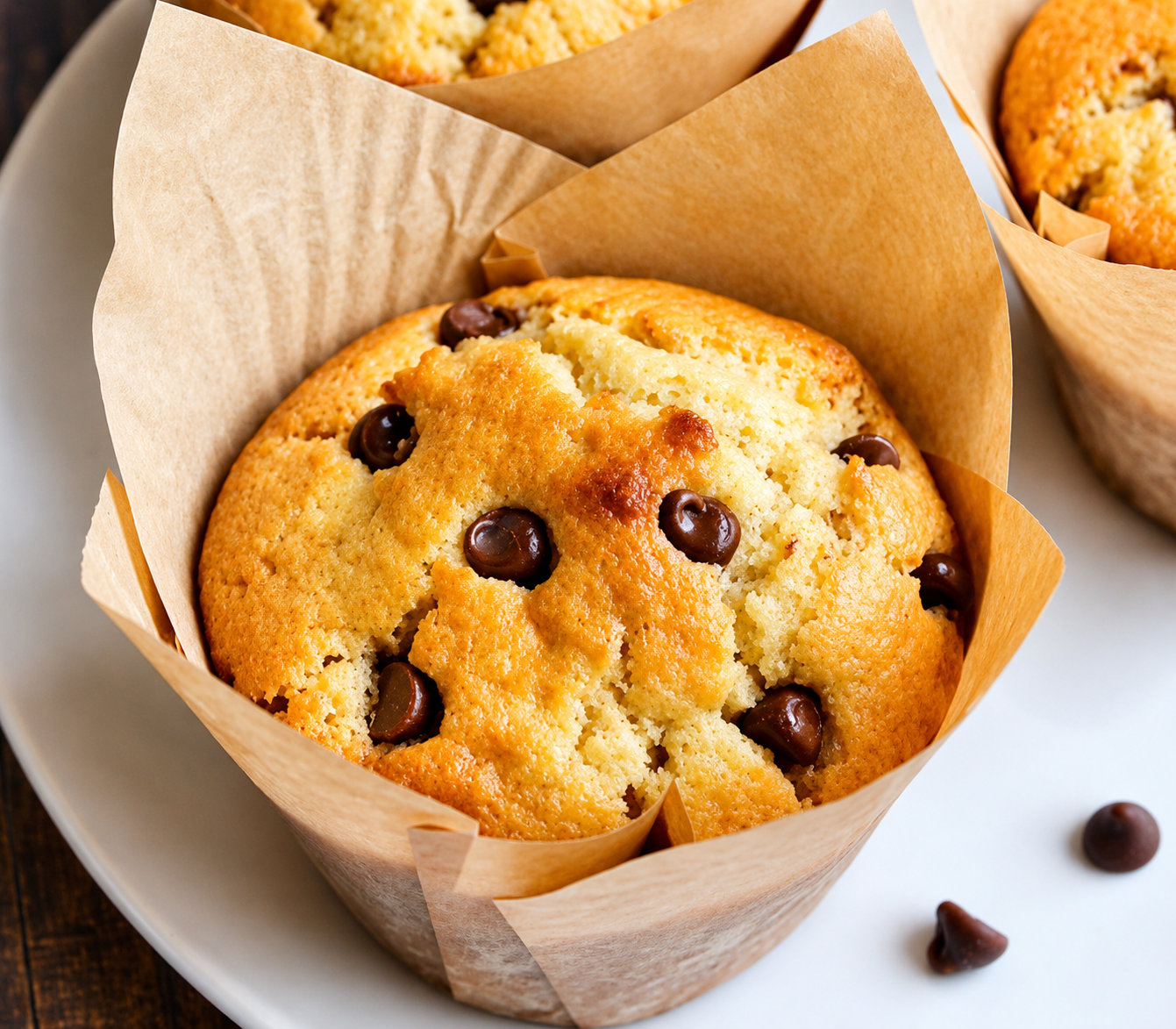Vanilla Choco-Chip Muffins