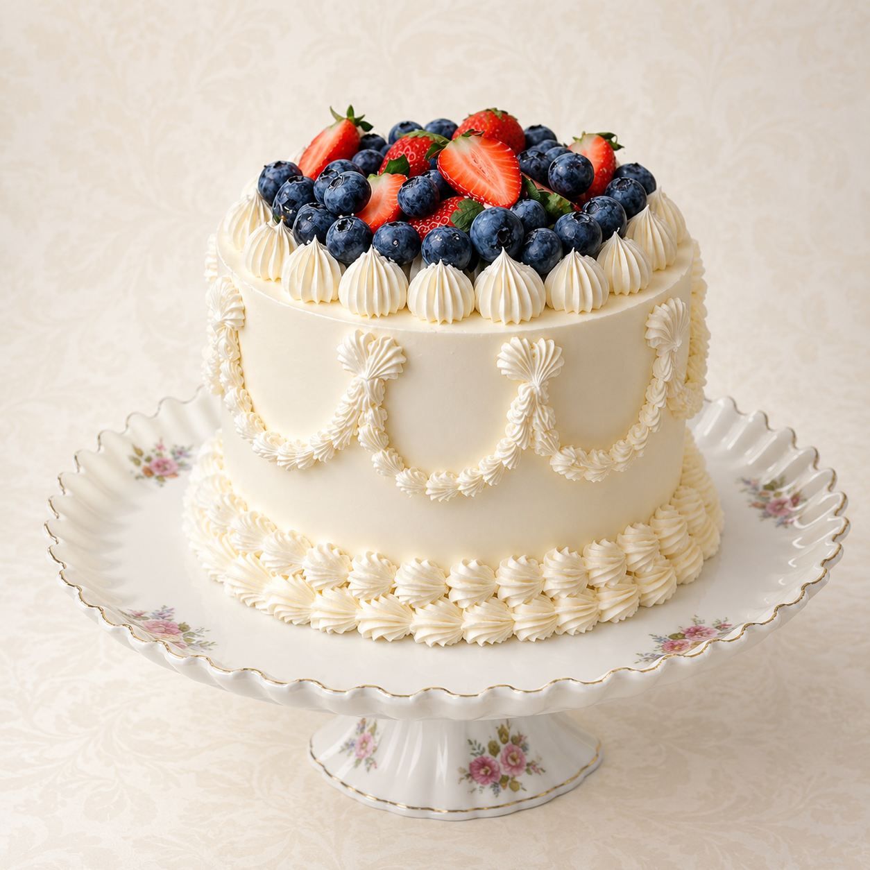 Berry Crown Buttercream Cake