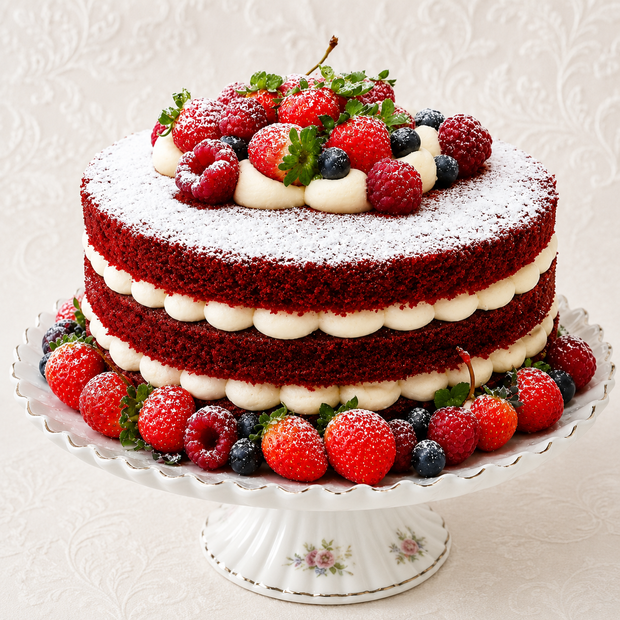 Wild Berry Red Velvet Naked Cake